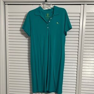 Tommy Bahama Teal Polo Dress size L large